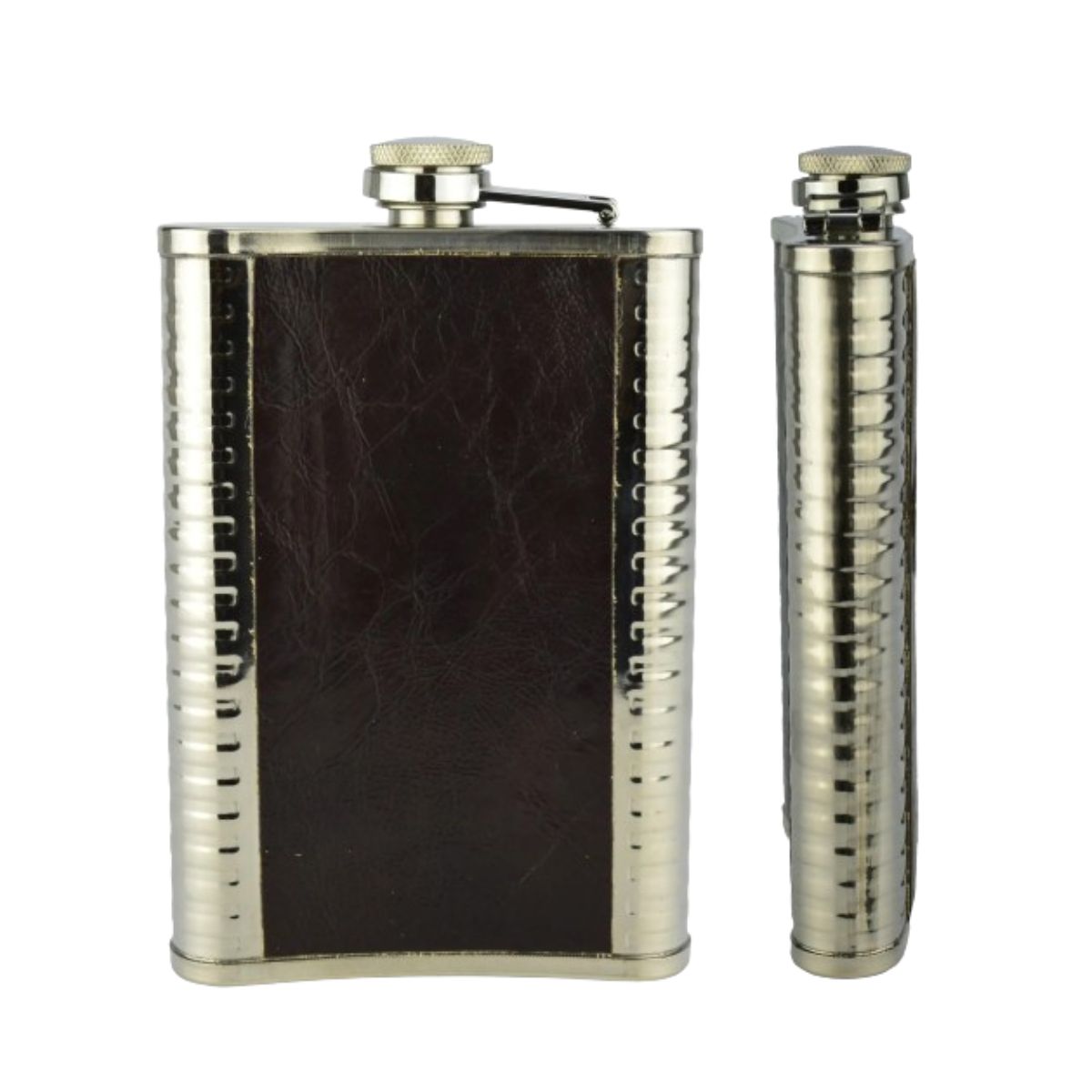Cantil De Bolso Crocodilo Marrom Escuro Porta Bebidas Cantil De Bolso Crocodilo Marrom Escuro Porta Bebidas